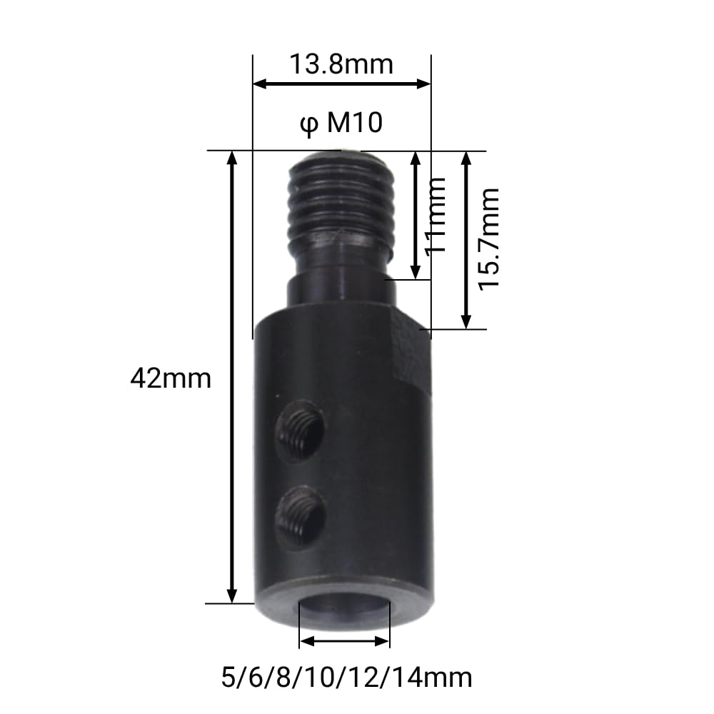 1 Pz M10 Biella 6mm Acciaio Albero Motore Accoppiatore Angolo Grinder Manicotto Sega Lama Accoppiamento Adattatore di Collegamento