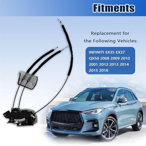Image of XQSMWF Power Door Lock Actuator Front Left Driver Side, Fit for Infiniti EX35 2008-2012 EX37 2013 QX50 2014-2016 3.5L /3.7L V6, Replace 805011BA0A 80501-1BA0A Door Latch Assembly Motor