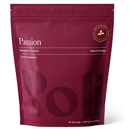 Image of Yoli Passion Energy Powder Mix, Raspberry Lemon, Sugar-Free, 90 Servings | Bulk 90-serving raspberry lemon energy drink mix with green tea and guarana for endurance, stamina, and daily performance.