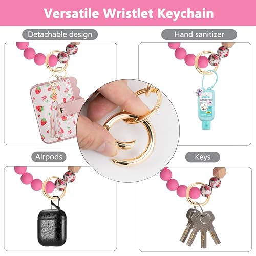 Image of Wristlet Wallet for Women with Keychain - RFID Card Holder Small Wallet Wristlet with Key Ring