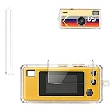 YAJOJO Camera Protective Accessories Kit for KODAK CHARMERA Keychain Digital Camera, Silicone Protective Case + 1 Screen Protector+Strap,Anti-scrathes&Shockproof, Slim Fit, Lightweight,Clear