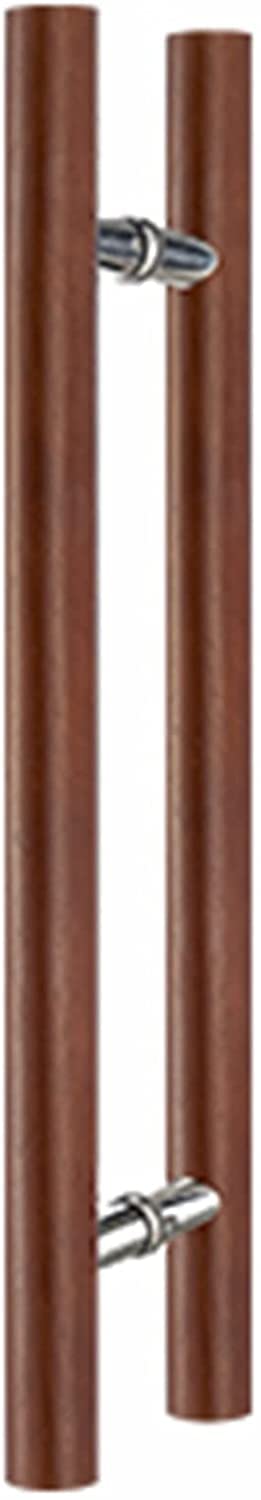 Niusabou Walnut Door Handle Barn, Wooden Sliding Barn Door Handle 2 Sided H Sround Bar For Glass Multicolor 40-150Cm(,40Cm/1.3Ft)