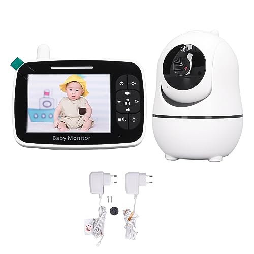 Monitor de bebê, Sem Fio 100‑240 V, Visão Noturna, Alcance de 900 Pés, Monitor Infantil para Pais qu