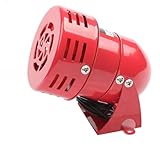 Mini sirène à moteur métallique rouge 12 V CC 24 V CC 220 V CA 110 V CA, alarme industrielle, protection électrique contre le vol MS-190