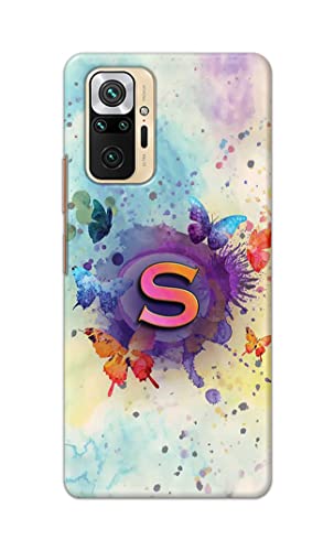 Image of PRINTFIDAA� Printed Hard Back Cover Case for Mi Redmi Note 10 Pro | Mi Redmi Note 10 Pro Max Back Cover (Alphabet S) -2808