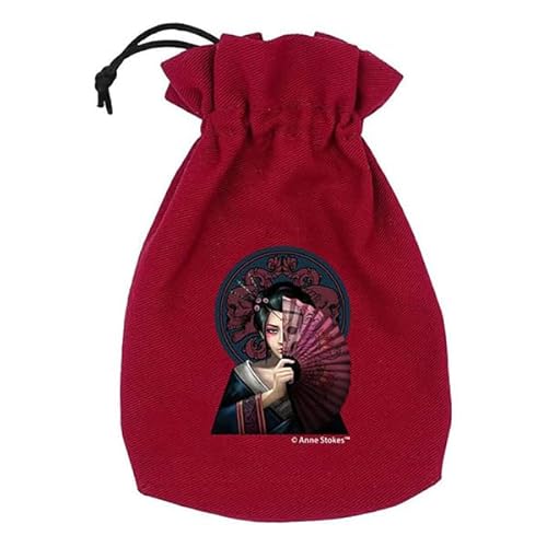 Q-Workshop, Anne Stokes Dice Pouch Geisha Skull