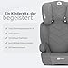 Lorelli Auto Kindersitz GT Speed mit Isofix, i-Size 100-150 cm, Mitwachsender Autositz für Kinder, Babysitz, Autokindersitz, Verstellbare Kopfstütze, Grau