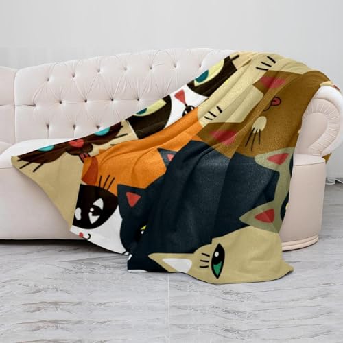 Couverture chat mignons pour moments cocooning sur le canapé - 5