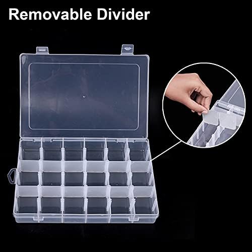 Craft Storage Boxes with Compartments, Plastic Organiser Box with Detachable, Jewelry Box Organizer for Earring Ring, Beads, Necklaces, Fishing Hook Small Accessories (5 PCS, 18 grids)