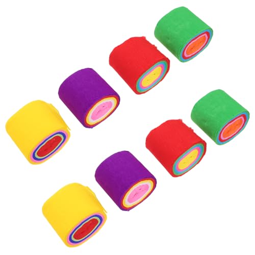 CIYODO 8 Pack Bright Crepe Paper Rolls Streamer Paper for Craft Projects DIY Flower Making Preschool Activity
