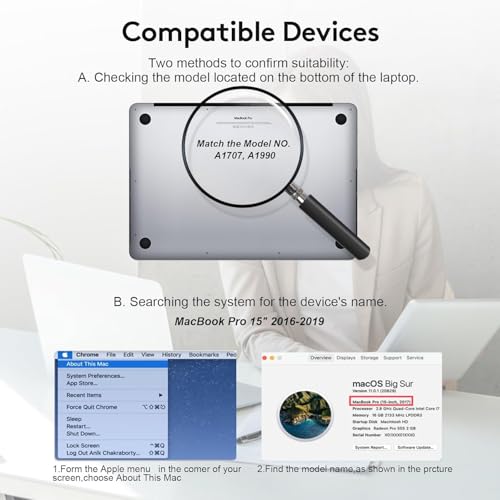 Image of Screen Protector Compatible With MacBook Pro 15 Inch (2016-2019) A1707, A1990 Flexible Fiber 9H Hardness Screen Protector Not a Tempered Glass