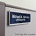 Executive Wall Nameplate Sign Holder Black Aluminum Fits 2x10 Plastic Office Door Name Plate or Cubicle Option- Made in USA
