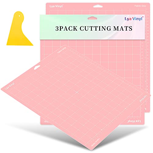 Lya Vinyl Lot de 3 tapis de découpe pour cricut (tissu Grip, 3 pièces) Cover