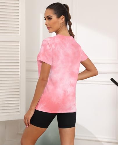 Image of KevaMolly Workout Tops for Women UPF50+ Breathable Loose Fit Yoga T Shirts Short Sleeve Running Gym Athletic Tee Top