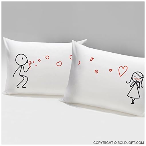 BOLDLOFT from My Heart to Yours Couples Pillowcases- Couples Gifts His and Her Gifts for Girlfriend Wife - Image 3