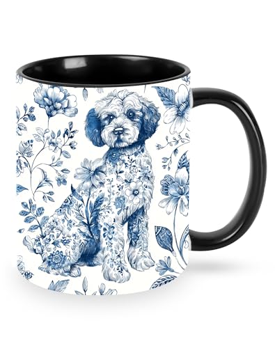 sagacitrix Teddy Dog 11oz Funny Coffee Mug Cute Tea Cup for Women Ceramic Mug Microwave Safe with Handle