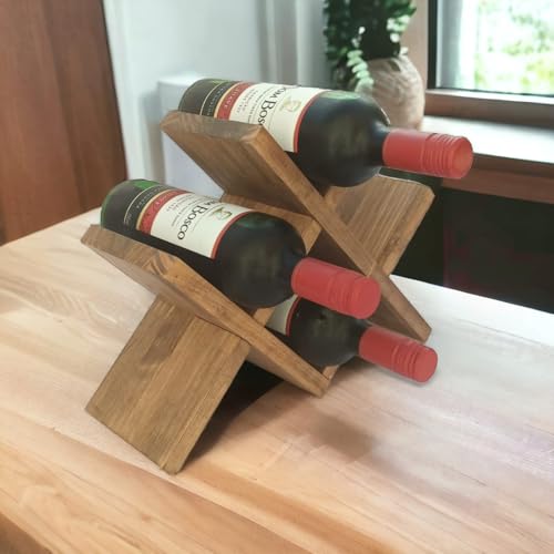 Adega Colmeia Rack Para 4 Garrafas De Vinho Suporte de Vinhos Para Mesa Bancada Expositor De Vinhos