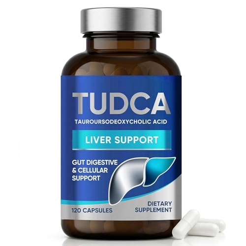 TUDCA Supplement 2000mg 120 Capsules Tauroursodeoxycholic Acid for Liver Support & Detox Promote Digestion and Strengthen Immune System Non-GMO Gluten-Free