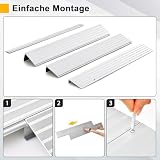 COSTWAY Türschwellenrampe, Rollstuhlrampe Aluminium mit verstellbarem Rampendesign & 317 kg Tragkraft, Bordsteinrampe rutschfest für Rollstuhl, Kinderwagen (8,5 cm Höhe)