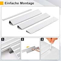 COSTWAY Türschwellenrampe, Rollstuhlrampe Aluminium mit verstellbarem Rampendesign & 317 kg Tragkraft, Bordsteinrampe rutschfest für Rollstuhl, Kinderwagen (8,5 cm Höhe) – Ansicht 4