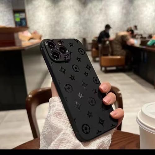 Coque iPhone 17 Motifs Floraux Noir Mat Idéale pour le Bureau et les Sorties