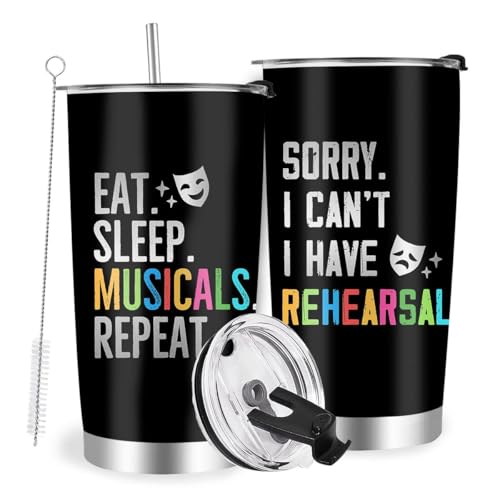 Image of Theater Tumbler for Girls & Women, Broadway Theater Gifts, 20oz Travel Coffee Mug