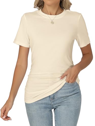 Famrrifuu Donna Maglia Manica Corta Collo Rotondo...