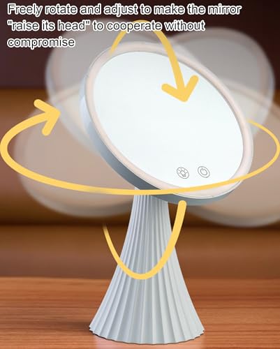 Miroir de maquillage LED rechargeable au design épuré tactile - 2
