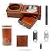 XORDING Cigar Humidor Set, with Cigar Cutter, Wooden Ashtray with Whiskey Glass Tray, Humidor, Punch, etc. Cigar Accessories Set for Men's Gift