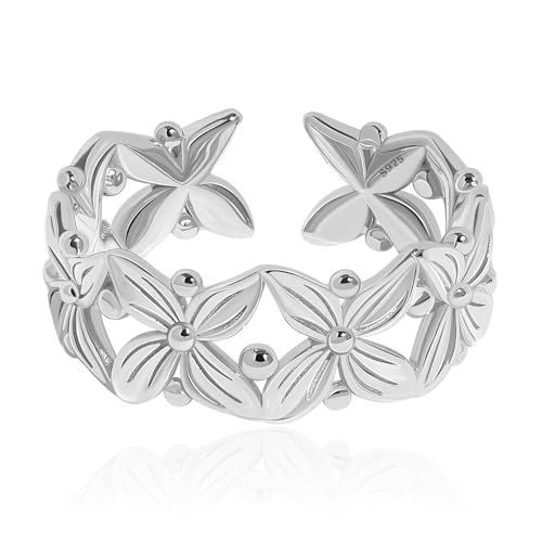 Bagues or pour femme en argent sterling : large anneau de pouce en métal précieux