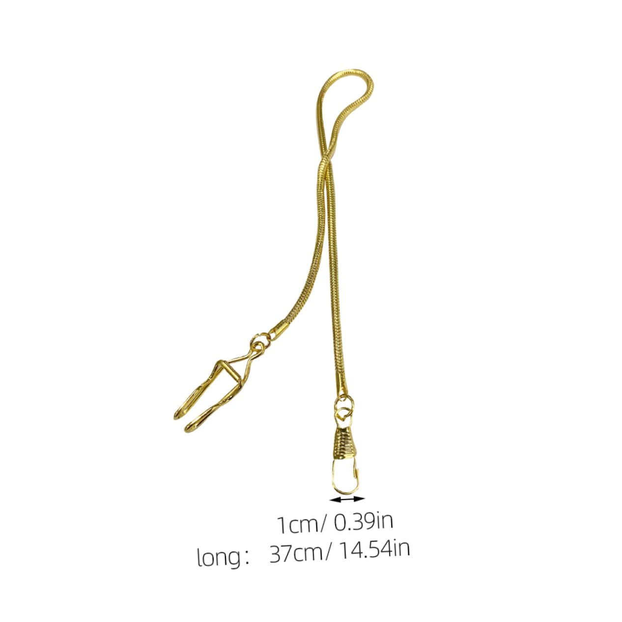 TOVINANNA 2pcs Metal Pocket Watch Chain Polished Finish Waistcoat Accessory Easy Attachment Pocket Watch Holder for Costume and Decorative Use Stylish Vest Chain for Men and Women