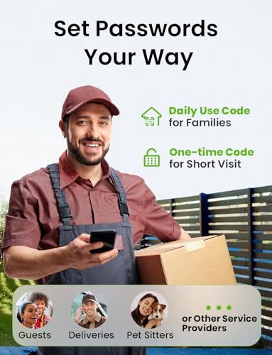 Image of GHome Smart Door Lock, Palm Vein Smart Locks for Front Door, 5 in 1 Keyless Entry Door Lock, Alexa Control, Auto Lock, Built-in WiFi, Rechargeable Battery, Smart Deadbolt