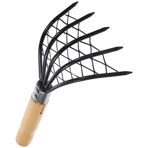HYTROVE Stainless Steel Clam Rake with Net Bag