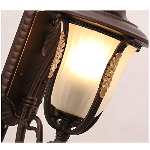 One-light extérieur marron au flux ascendant pour une façade design