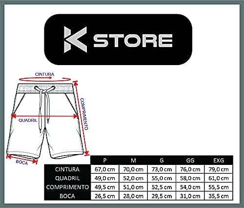 Kit3 Bermuda Masculina Shorts Moletom Academia Casual Atacado (Preto, Verde, Azul, P)