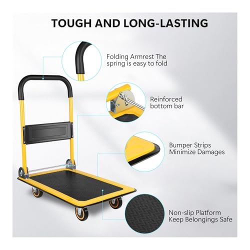 Carretilla plegable grande con capacidad 330 lbs miniatura 5