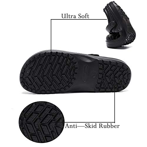 CYian Women's Men's Fuzzy Slippers Lined Clogs and Warm Plush Fleece Garden Shoes Indoor Outdoor with Elastic Strap3