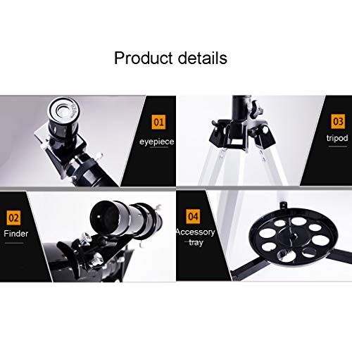 Telescopio de astronomía refractor portátil con trípode 900mm miniatura 6