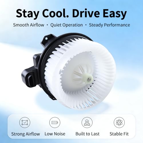 Image of HVAC Blower Motor with Fan - Compatible with Wrangler 2014-2017, Wrangler JK 2018, 1500 2014-2018, 1500 Classic 2019-2022 - AC Heater Fan Assembly - Part Number 700308 68048905AB