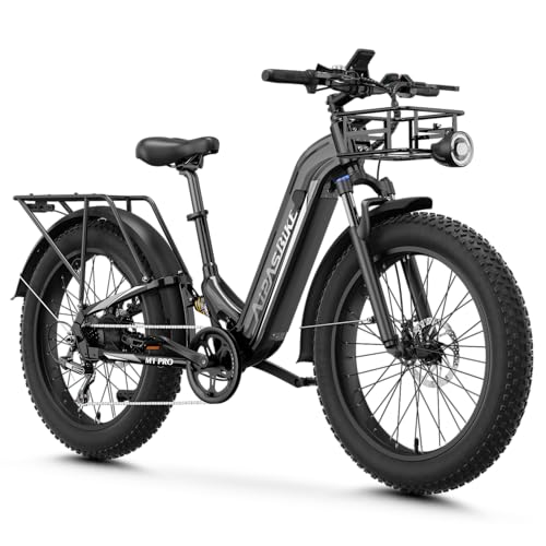 Aipas M1 Pro 1800W Electric Fat Tire Ebike with Rear Basket