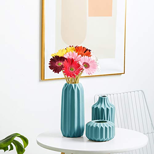 Martine Mall 12Pcs Multi Color Artificial Daisy Bouquet 12.6" Tall Fake Daisy Stems Multicolor Daisy Flower Bulk Gerbera Daisy Flower For Party Home Kitchen Garden Wedding Decorations #TOP2