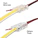 SVIANG 12Pcs 2Pin 10mm COB LED Strip to Wire Connectors, 0-36V/5A mini-Size Solderless Clip for Reusable & Tool-Free Extension, No Dark Area Connection for Cabinet Light