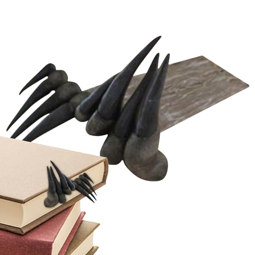 DEMON HAND BOOKMARK - Segnalibro gotico a forma di mano, segnalibri a tema fantasy | Bookmark Demon Hand Metal, Spooky Bookmark per amanti dei libri, accessorio per lettura decorativa, indicatore di l