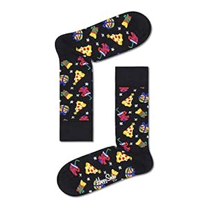 Happy Socks Heren Happy Junkfood geschenken sokken, zwart, 11-Jul UK, Zwart, 41-45 EU