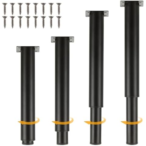 MUXHEL Adjustable Metal Furniture Legs Set Cover