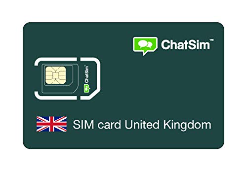 Tarjeta SIM internacional para viajes a REINO UNIDO y en todo el mundo  ChatSim  cobertura 165 Países, roaming global  red multioperador GSM/2G/3G/4G, sin costes fijos. 1 GB para 30 días