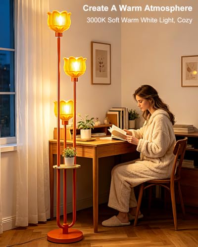 Image of Lightdot Globe Floor Lamp with LED Bulbs Included, Dimmable Floor Lamps,Unique Modern Standing Tall Lamp for Bedroom Living Room /Sofa Beside /Corner Decor-Gold