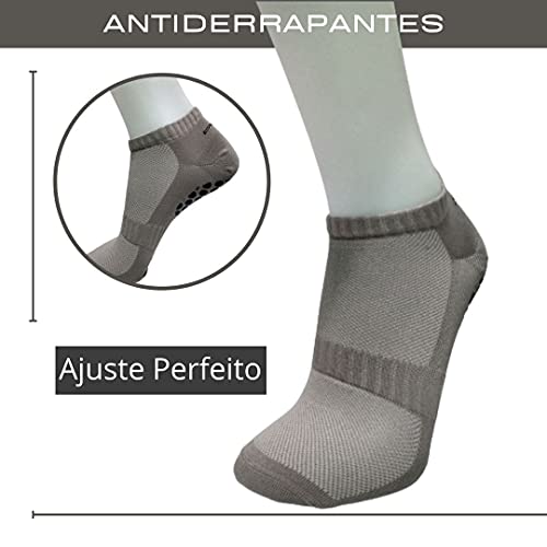 Kit 02 Pares de Meias Antiderrapantes Hidro Hidroginástica Pilates Ioga Academia Unissex