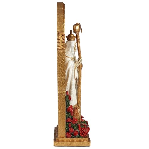 Estatua Santa Muerte Resina Pintada 9.37 pulg miniatura 6