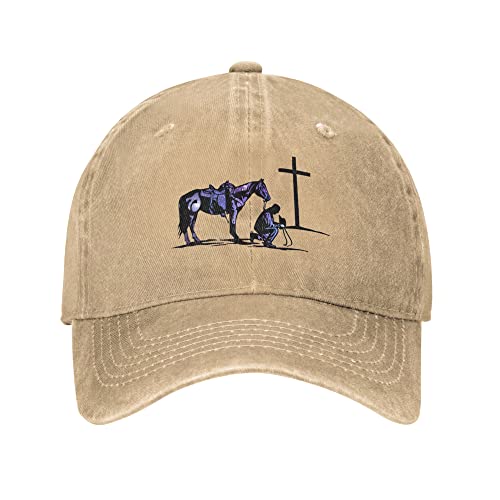 Mocsone Cowboy Horse Prayer Unisex Adult Baseball Hat Sports Outdoor Cowboy Cap For Men And Women Snapback #TOP2